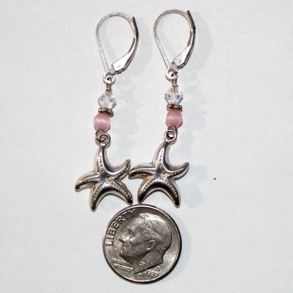 Sterling Silver Starfish Earrings - Picture 3 of 4